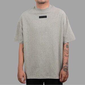 FEAR OF GOD Essentials Heather Grey Oversized Crewneck Tee Size XS